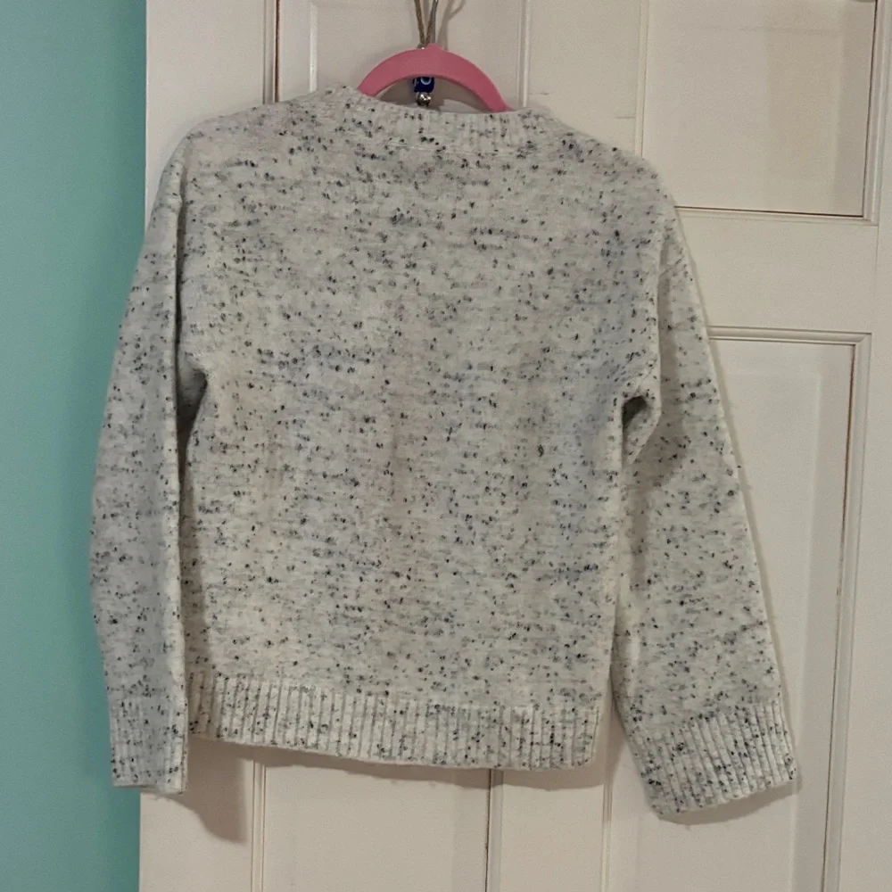 LOFT Cream and Red Merry Sweater - Picture 3 of 6